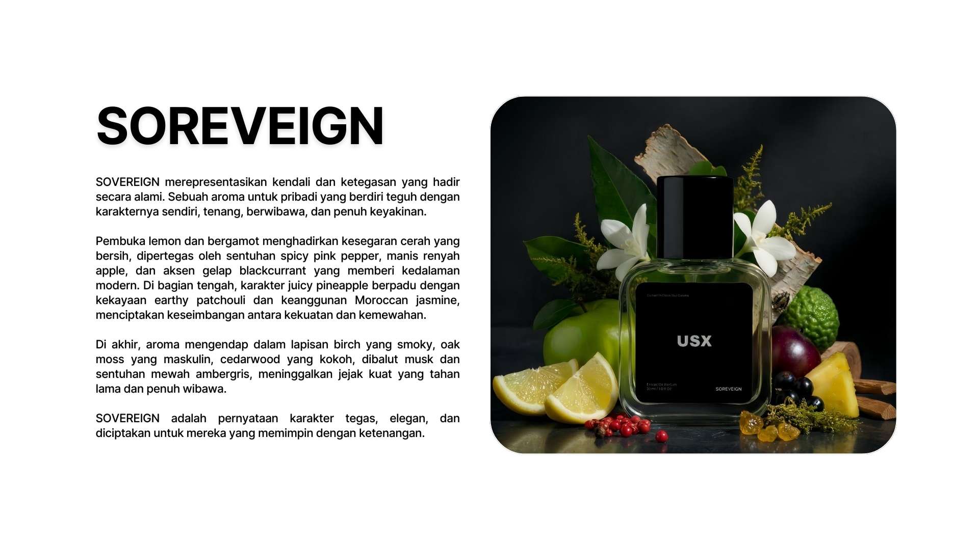 USX FRAGRANCE Soreveign